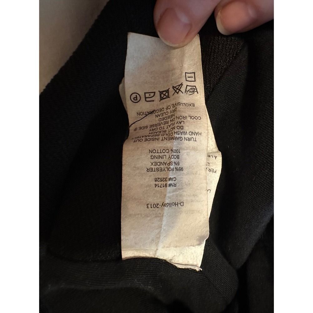 Armani Exchange Moto Jacket Women Black Asymmetrical Zip Textured Crepe Chic L - Picture 3 of 6